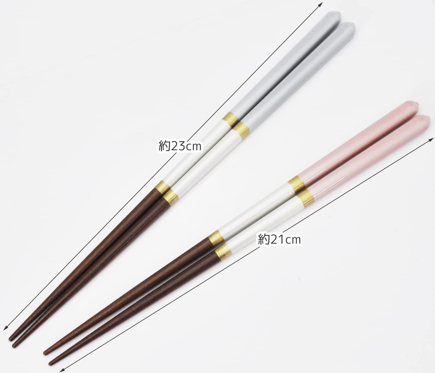 日本預訂|全港免運|Ishida - 日本製婚姻結婚筷子 夫婦箸 桐木盒包裝 附筷子架 祝賀新婚 香檳色對筷禮盒【約2-3個星期內寄出】