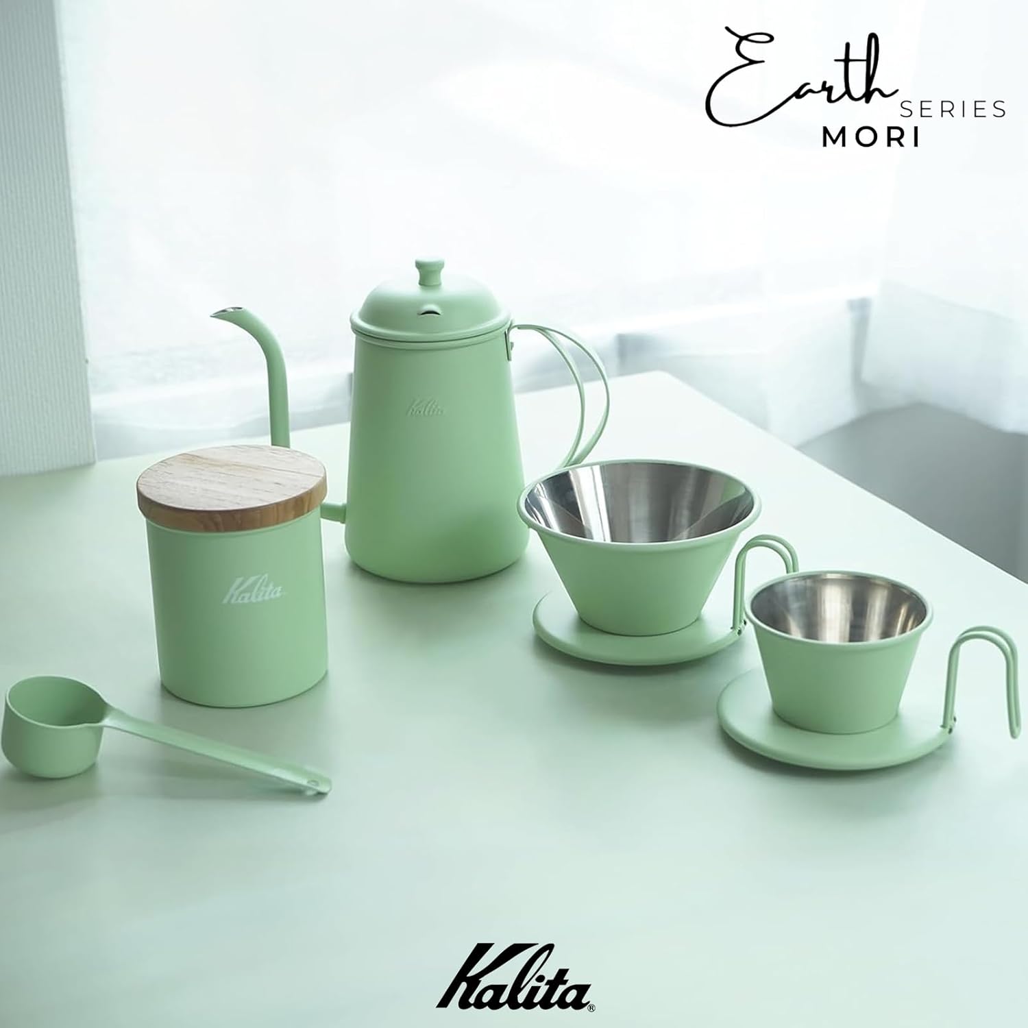 日本預訂|全港免運|Kalita - Earth系列不銹鋼咖啡濾杯 Wave Coffee Dripper WDS-155【約2-3個星期內寄出】