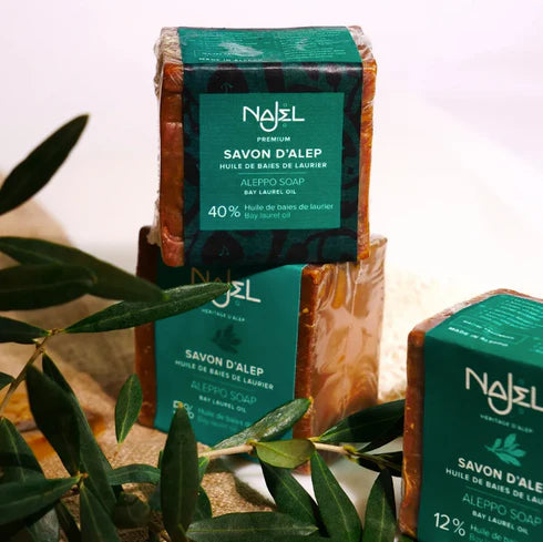 香港現貨|全港免運|NAJEL - 40%月桂油+60%橄欖油 阿勒頗天然手工古皂【法國品牌 香港行貨】濕疹救星 Aleppo Soap