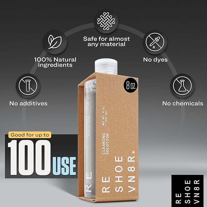 香港現貨|全港免運|Reshoevn8r - R8 Shoe Cleaning Solution 鞋類波鞋清潔液 (8oz) 適用於帆布、皮革、網布、絨面革、白色和磨砂皮鞋的運動鞋清潔劑