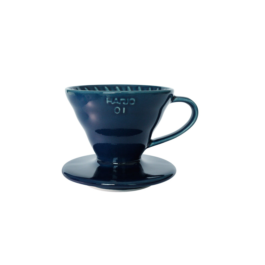 現貨|全港免運|HARIO - V60 01彩虹陶瓷咖啡濾杯 Ceramic Dripper 1-2杯 藏青藍 (VDC-01-IBU)【平行進口】