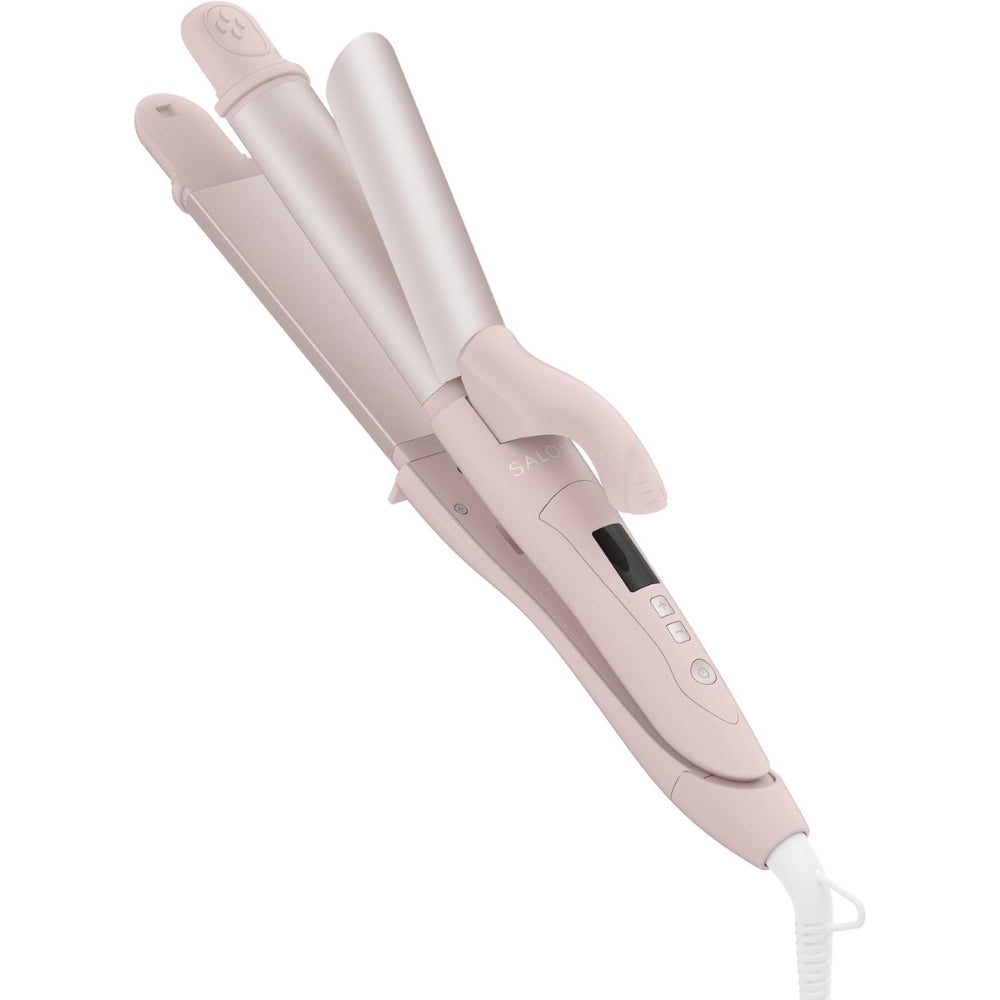 日本預訂|全港免運|SALONIA - 2Way 旅行用曲直兩用髮夾 直髮夾捲髮棒 Straight & Curl Iron 旅行用品 (32mm)【約2-3星期內寄出】