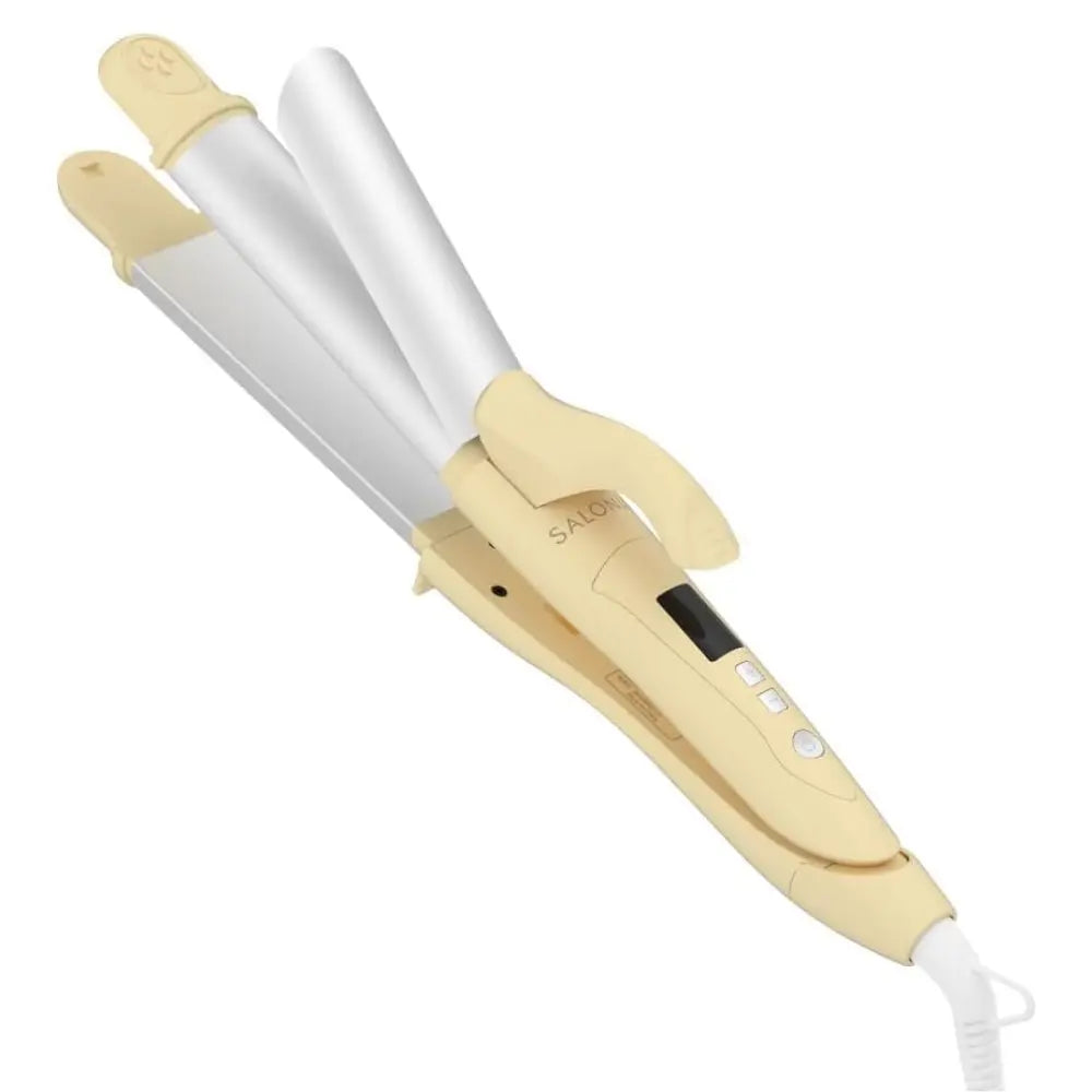 日本預訂|全港免運|SALONIA - 2Way 旅行用曲直兩用髮夾 直髮夾捲髮棒 Straight & Curl Iron 旅行用品 (32mm)【約2-3星期內寄出】