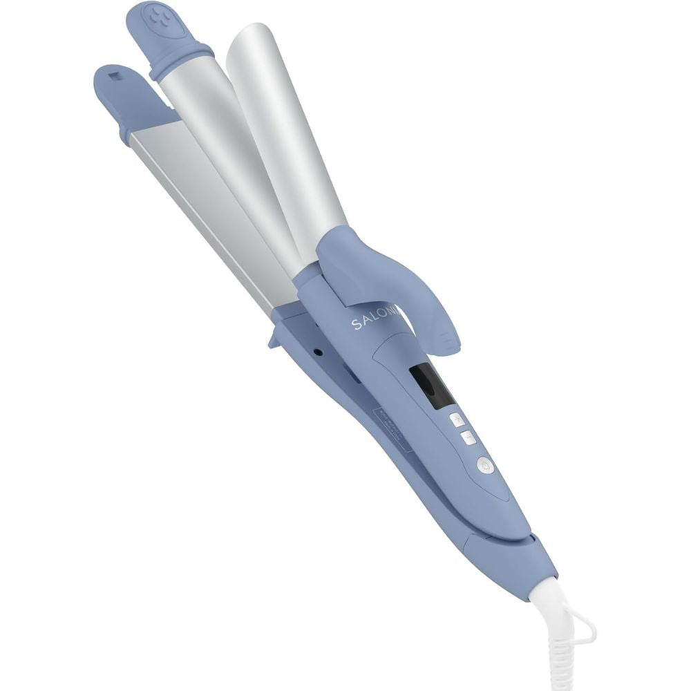 日本預訂|全港免運|SALONIA - 2Way 旅行用曲直兩用髮夾 直髮夾捲髮棒 Straight & Curl Iron 旅行用品 (32mm)【約2-3星期內寄出】