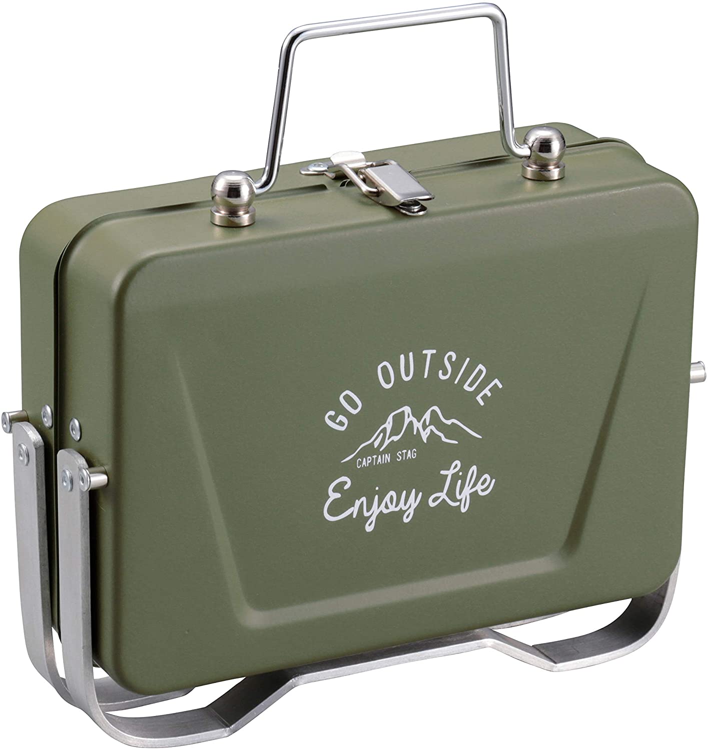 預訂|全港免運|Captain Stag - V型可摺叠式 小型桌面戶外烤架 B6型 Camping烤架 BBQ Grill【平行進口|約10-15個工作日內寄出】 - Premium Mall HK