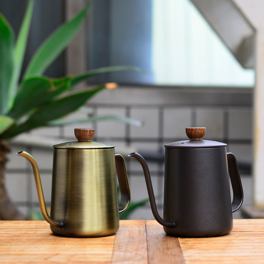 現貨|全港免運|CUG - SUS304優質不銹鋼 咖啡細口手沖壺 600ml (雅黑色/青銅色)