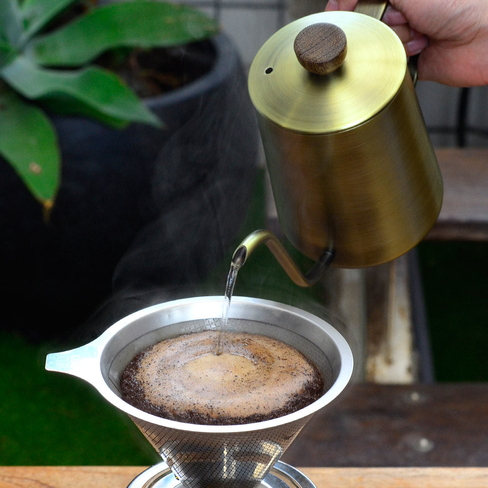 現貨|全港免運|CUG - SUS304優質不銹鋼 咖啡細口手沖壺 600ml (雅黑色/青銅色)