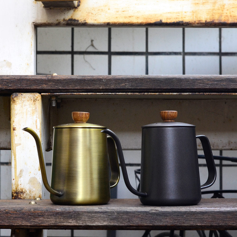 現貨|全港免運|CUG - SUS304優質不銹鋼 咖啡細口手沖壺 600ml (雅黑色/青銅色)