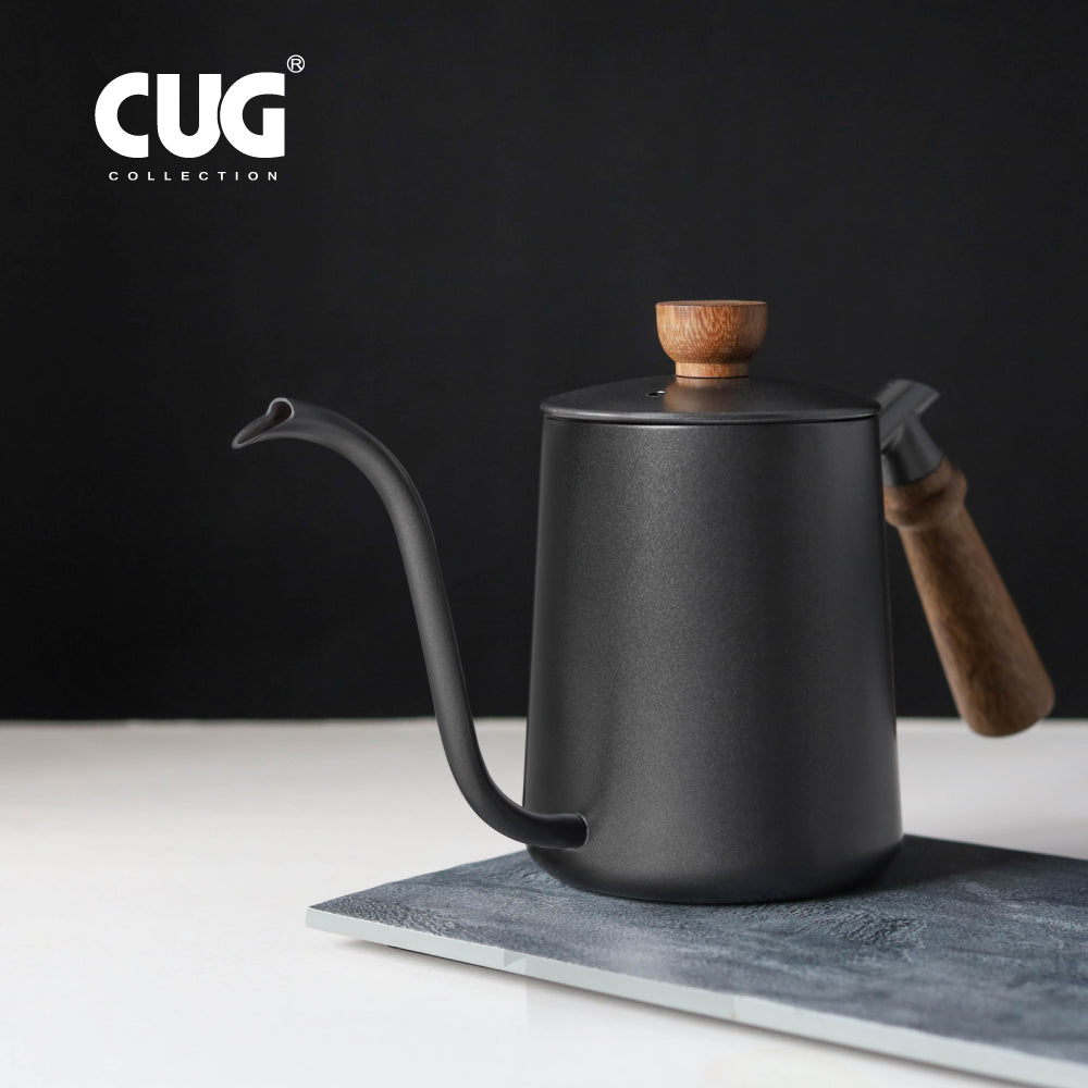現貨|全港免運|CUG - 原木把手不銹鋼咖啡手沖壺 經典手沖壺 天鵝壺 600ml (CUG-PS0315)