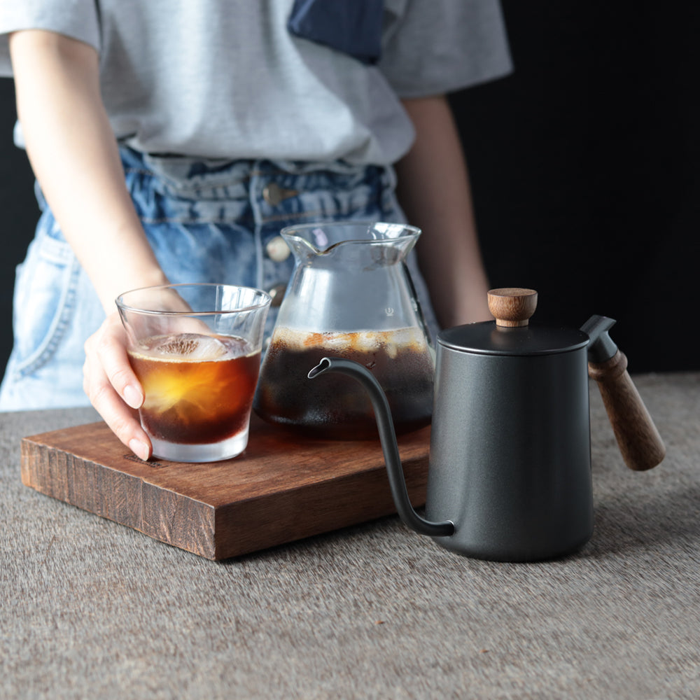現貨|全港免運|CUG - 原木把手不銹鋼咖啡手沖壺 經典手沖壺 天鵝壺 600ml (CUG-PS0315)