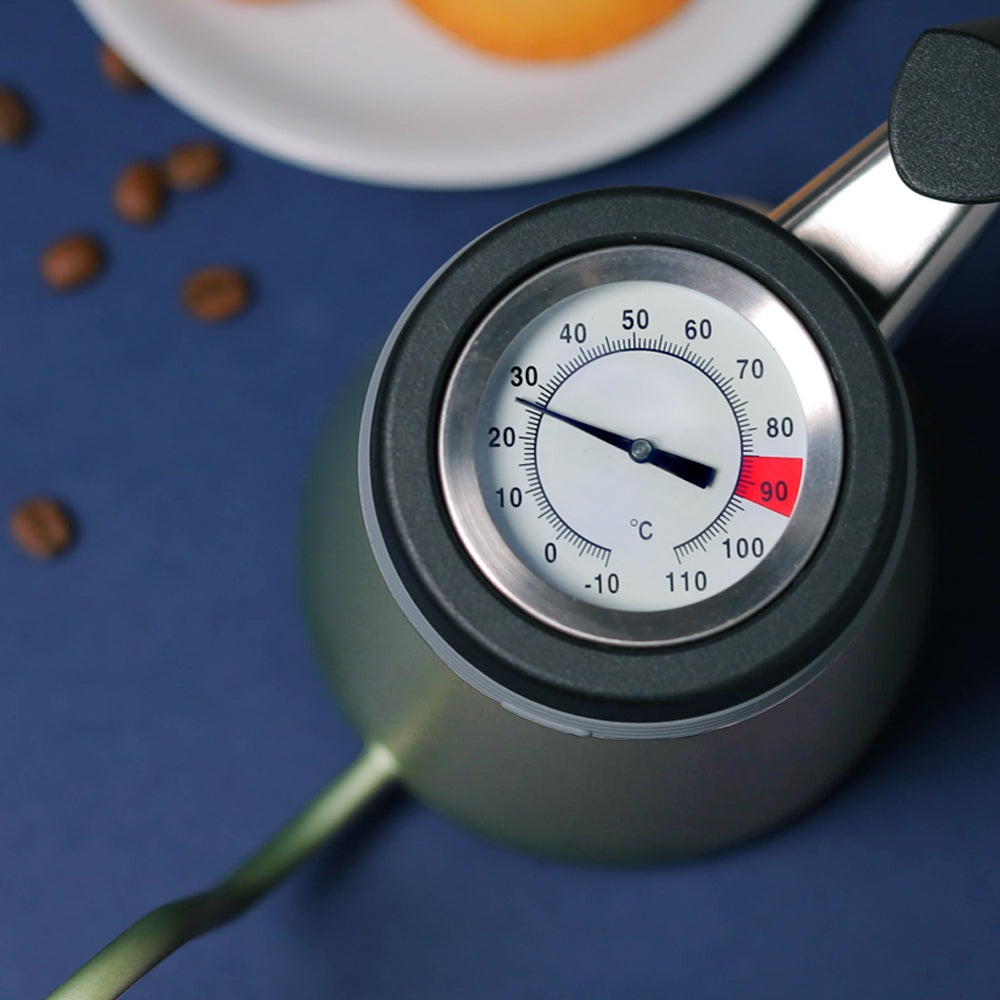 現貨|全港免運|Driver - In Heart 不銹鋼手沖咖啡細口壺 600ml|5mm出水孔|附溫度計|超厚1.0mm壺身 (品牌授權經銷商)