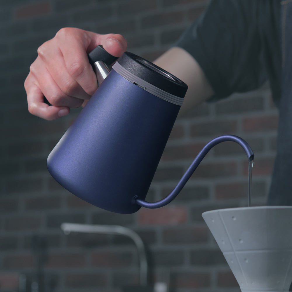 現貨|全港免運|Driver - In Heart 不銹鋼手沖咖啡細口壺 600ml|5mm出水孔|附溫度計|超厚1.0mm壺身 (品牌授權經銷商)