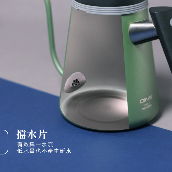 現貨|全港免運|Driver - In Heart 不銹鋼手沖咖啡細口壺 600ml|5mm出水孔|附溫度計|超厚1.0mm壺身 (品牌授權經銷商)