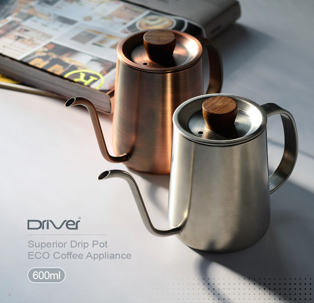 現貨|全港免運|Driver - Superior系列 不銹鋼細口手沖壺 Coffee Kettle 600ml (DRP-D002283) - 紅銅