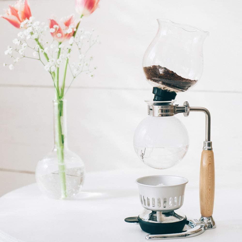 預訂|全港免運|HARIO - 100週年複刻系列 虹吸2人咖啡壺 Coffee Syphone flower 1-2杯 240ml (HCAF-2)【約10-15個工作日內寄出】