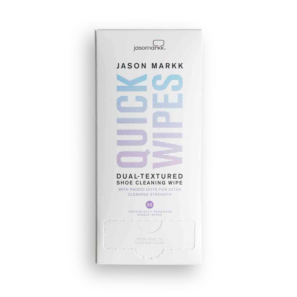 Jason Markk - QUICK WIPES 美國製 雙面紋理鞋履波鞋清潔抹布 Dual-Textured Shoe Cleaning Wipe(一盒30片)【現貨|全港免運】