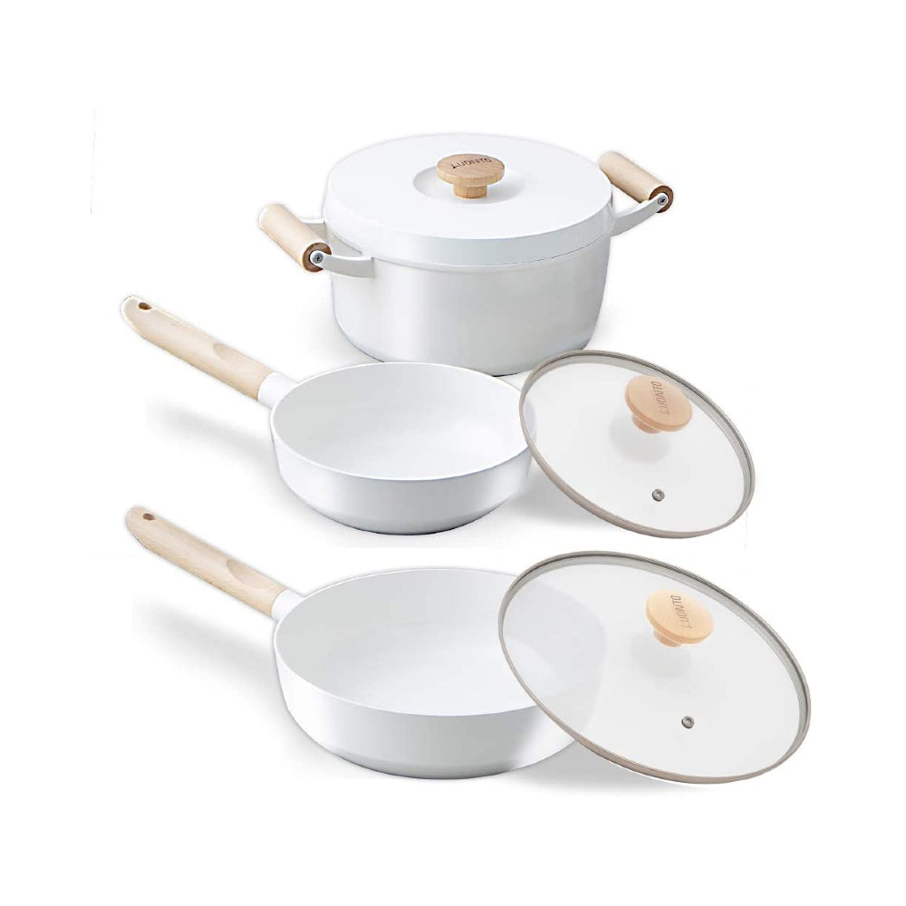 (預訂|全港免運) 日本 Iris Ohyama LUONTO系列 廚具套裝 (6件裝 白色)【約10-15個工作日內寄出】