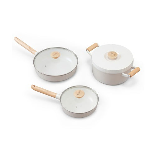 (預訂|全港免運) 日本 Iris Ohyama LUONTO系列 廚具套裝 (6件裝 白色)【約10-15個工作日內寄出】