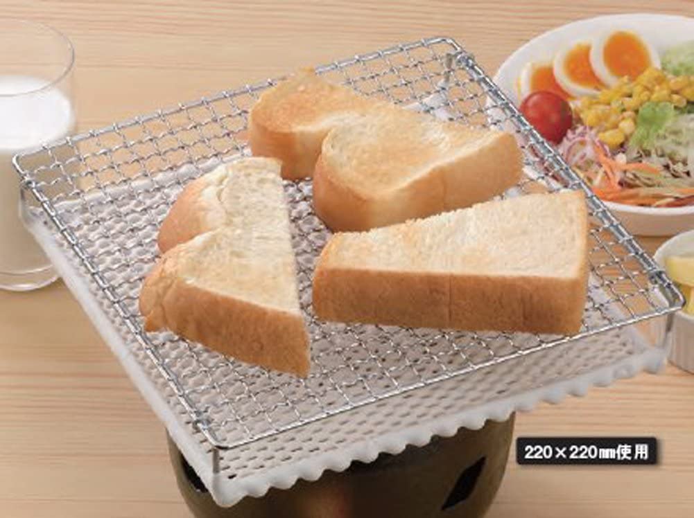 清貨優惠|全港免運|丸十金網 - 大 22x22cm 日本製 金屬陶瓷雙層燒烤網 (只限明火)