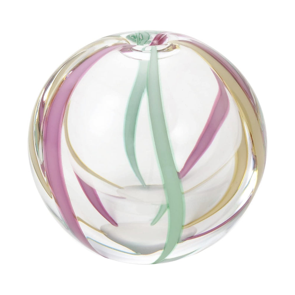 預訂|全港免運|Aderia - 津輕 日本製玻璃花瓶 彩手鞠小花瓶 彌生【約10-15個工作日內寄出】