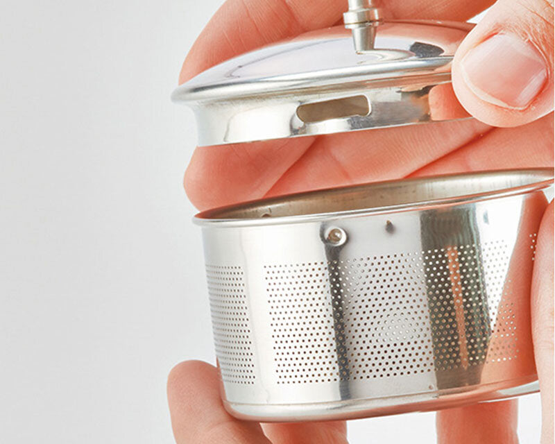 預訂|全港免運|Hario - 橄欖木濾壓玻璃茶壺Pull-up Tea Maker TEO-45-OV (450ml)【平行進口|約10-15個工作日內寄出】