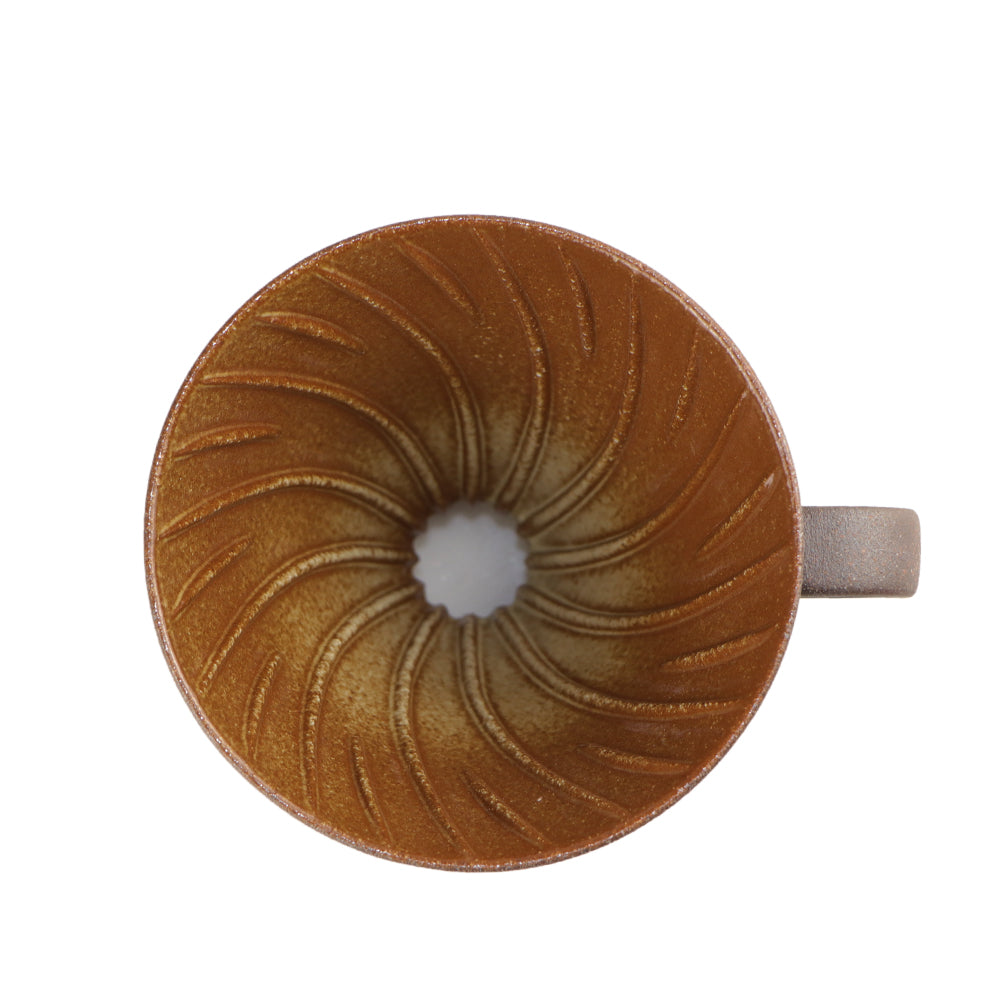 HARIO - 陶作坊 V60老岩泥 炎焱 五次燒限定版 02濾杯 1-4杯 (VDCR-02-BR)【現貨|全港免運|平行進口】