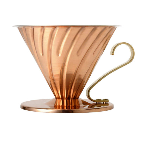 (預訂|全港免運) HARIO V60 02 銅製咖啡濾杯 Copper系列 Dripper 1-4杯 VDP-02CP【約10-15個工作日內寄出】 - Premium Mall HK