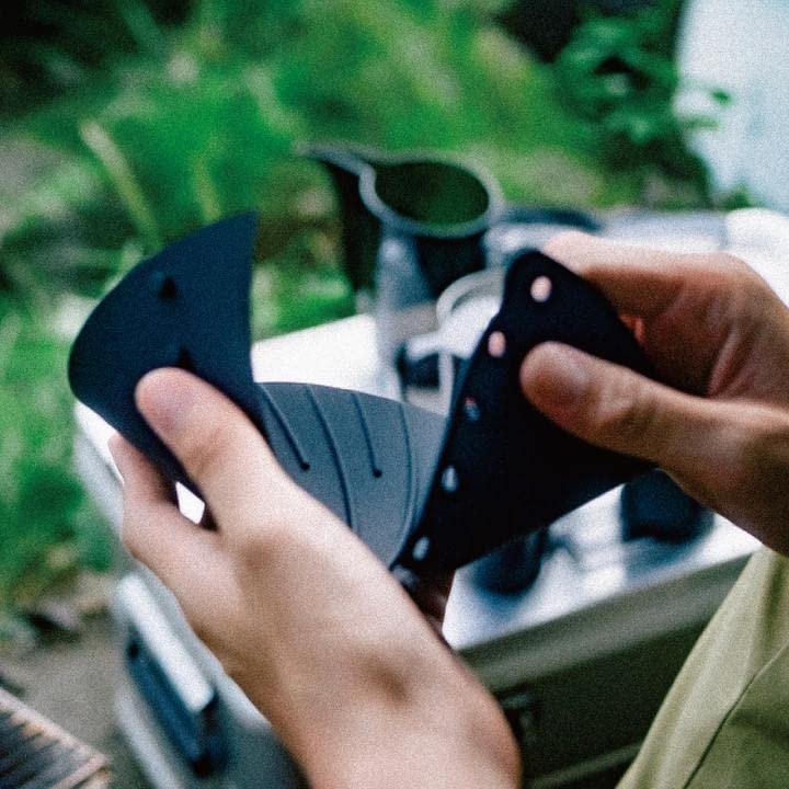 現貨|全港免運|Zebrang - Hario商事 可攜式V60濾杯 露營戶外咖啡濾杯 矽膠濾杯 V60 Flat Dripper(1-4杯用) ZB-VDF-02B