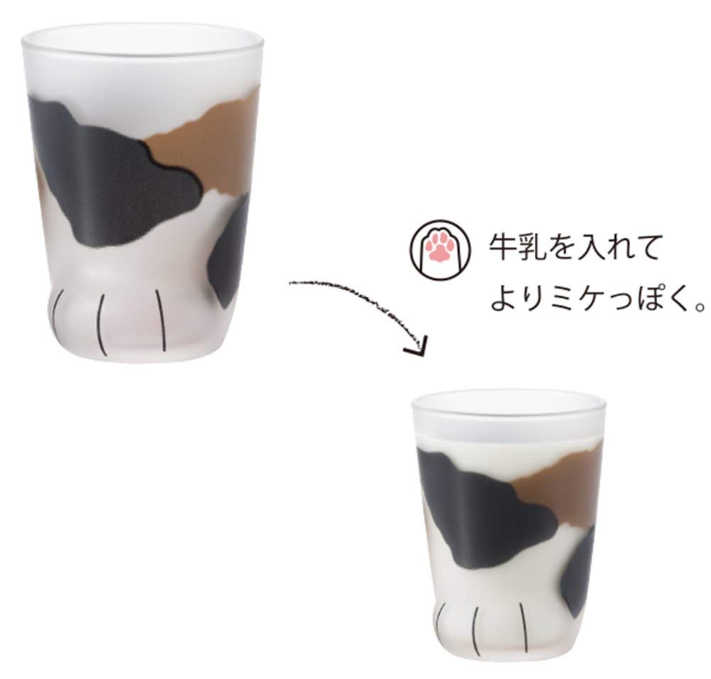 日本預訂|全港免運|ADERIA - coconeco 貓咪貓爪腳掌 日本製玻璃杯 300ml【約10-15個工作日內寄出】