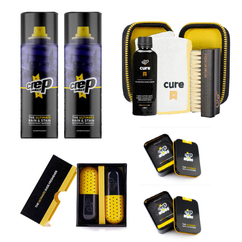 Crep Protect - Bundle Set 全方位護鞋套裝 組合優惠 (防水噴霧+洗鞋套裝+抹鞋濕紙巾+除臭膠囊)【現貨|全港免運】