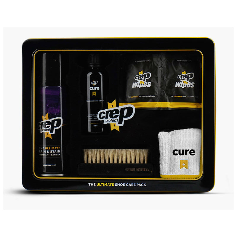(現貨|全港免運) 英國 Crep Protect 鐵盒包裝 3合1 The Ultimate Shoe Care Pack Gift Set (防水噴霧+清潔套裝+去污濕紙巾) - Premium Mall HK