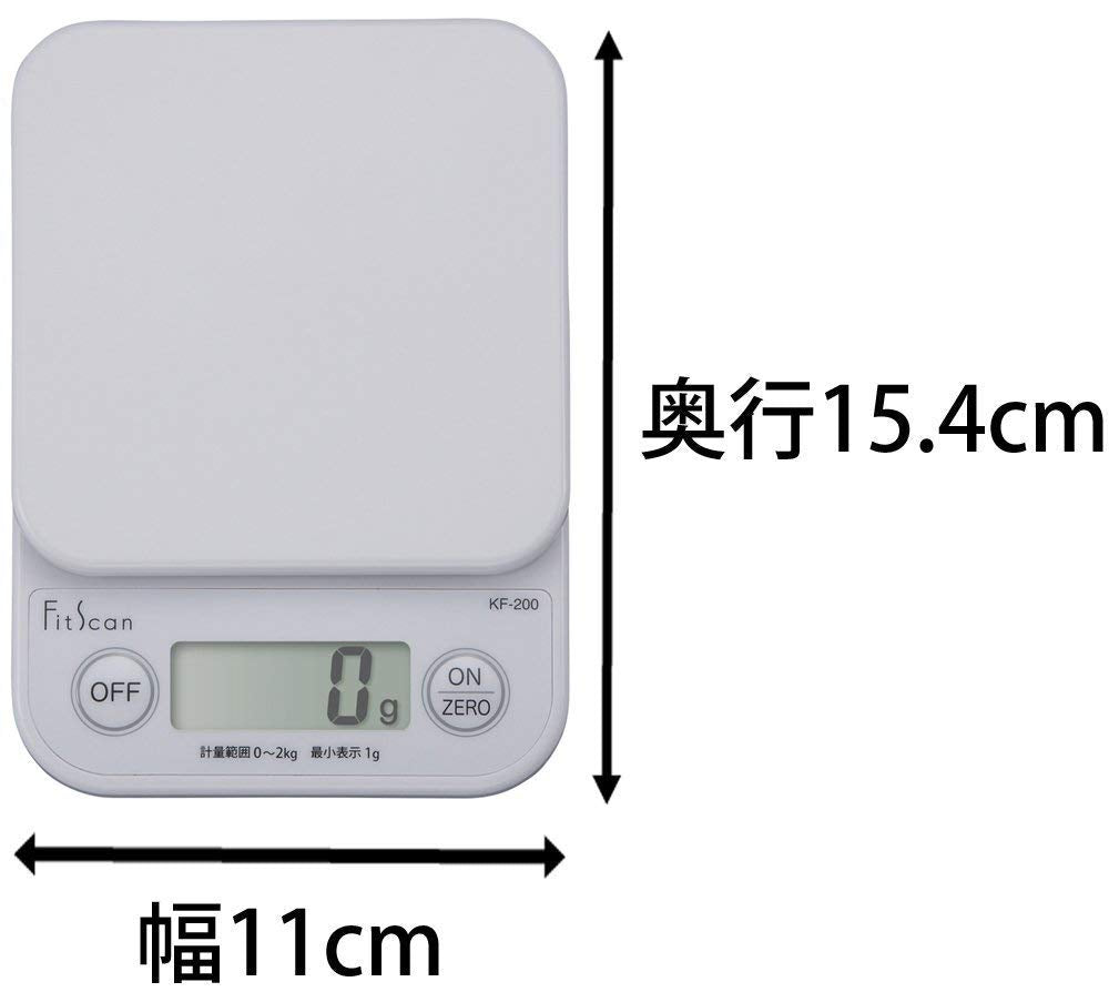 (預訂|全港免運) 日本 Tanita Fitscan 廚房電子磅 電子料理磅秤 2KG (KF-200)【約10-15個工作日內寄出】 - Premium Mall HK