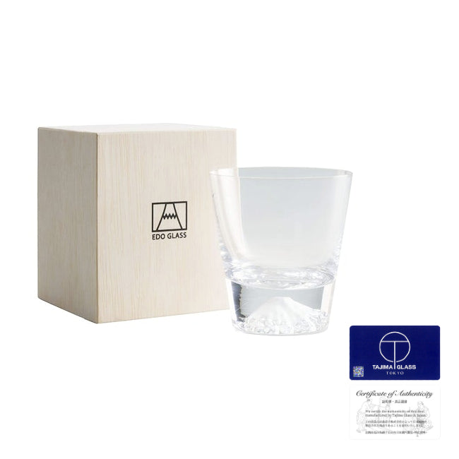 現貨|全港免運|田島硝子 - TAJIMA GLASS 富士山玻璃杯 威士忌酒杯 270ml (TG15-015-R)|木盒包裝|EDO GLASS|附真品證書卡【平行進口】 - Premium Mall HK