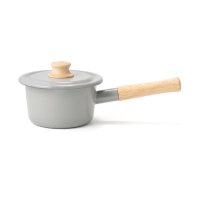 (預訂|全港免運) 日本 富士琺瑯 FUJIHORO (Honey Ware) Cotton系列 單柄附蓋琺瑯牛奶鍋 (14cm/16cm)【約10-15個工作日內寄出】