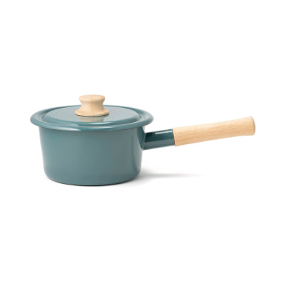 (預訂|全港免運) 日本 富士琺瑯 FUJIHORO (Honey Ware) Cotton系列 單柄附蓋琺瑯牛奶鍋 (14cm/16cm)【約10-15個工作日內寄出】