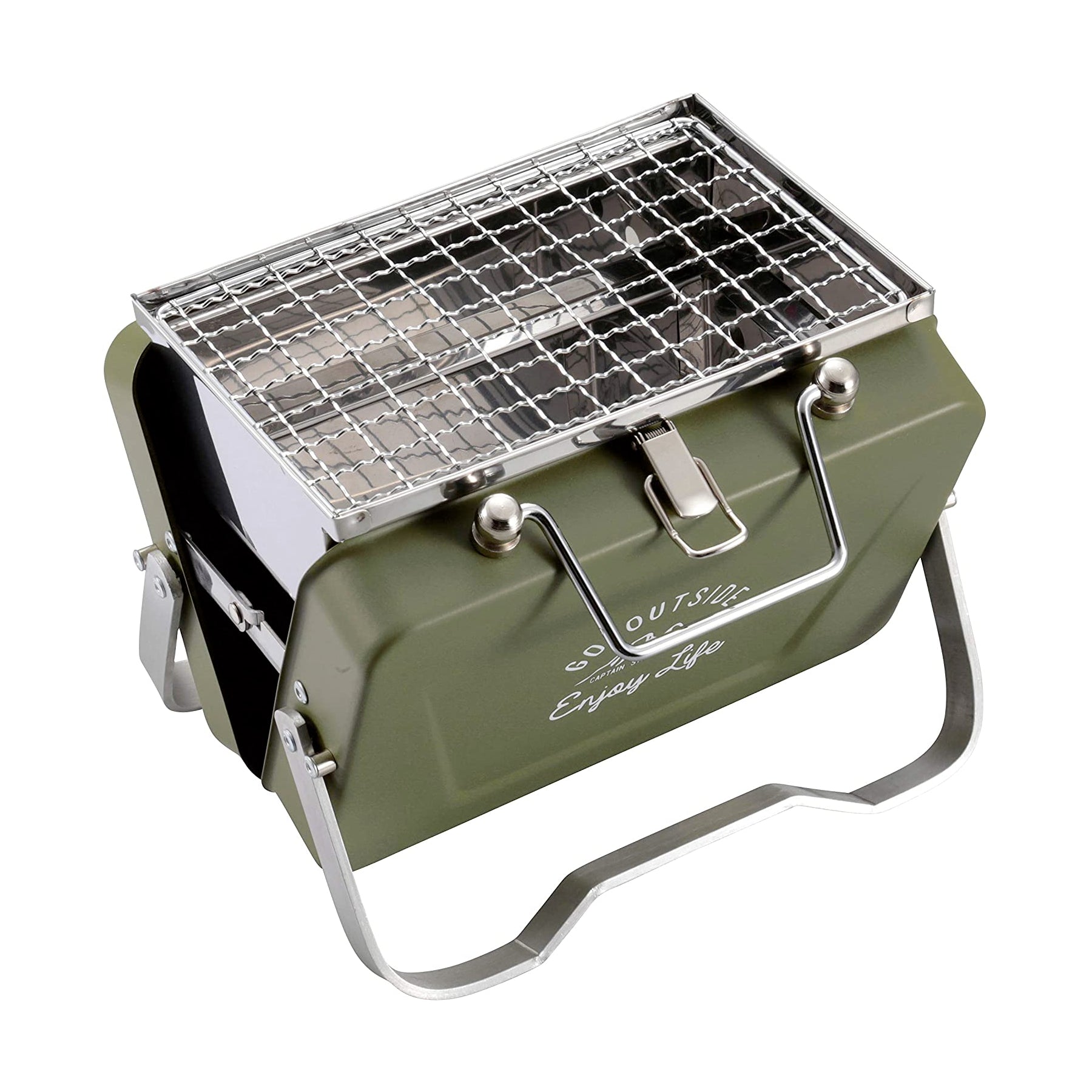 預訂|全港免運|Captain Stag - V型可摺叠式 小型桌面戶外烤架 B6型 Camping烤架 BBQ Grill【平行進口|約10-15個工作日內寄出】 - Premium Mall HK