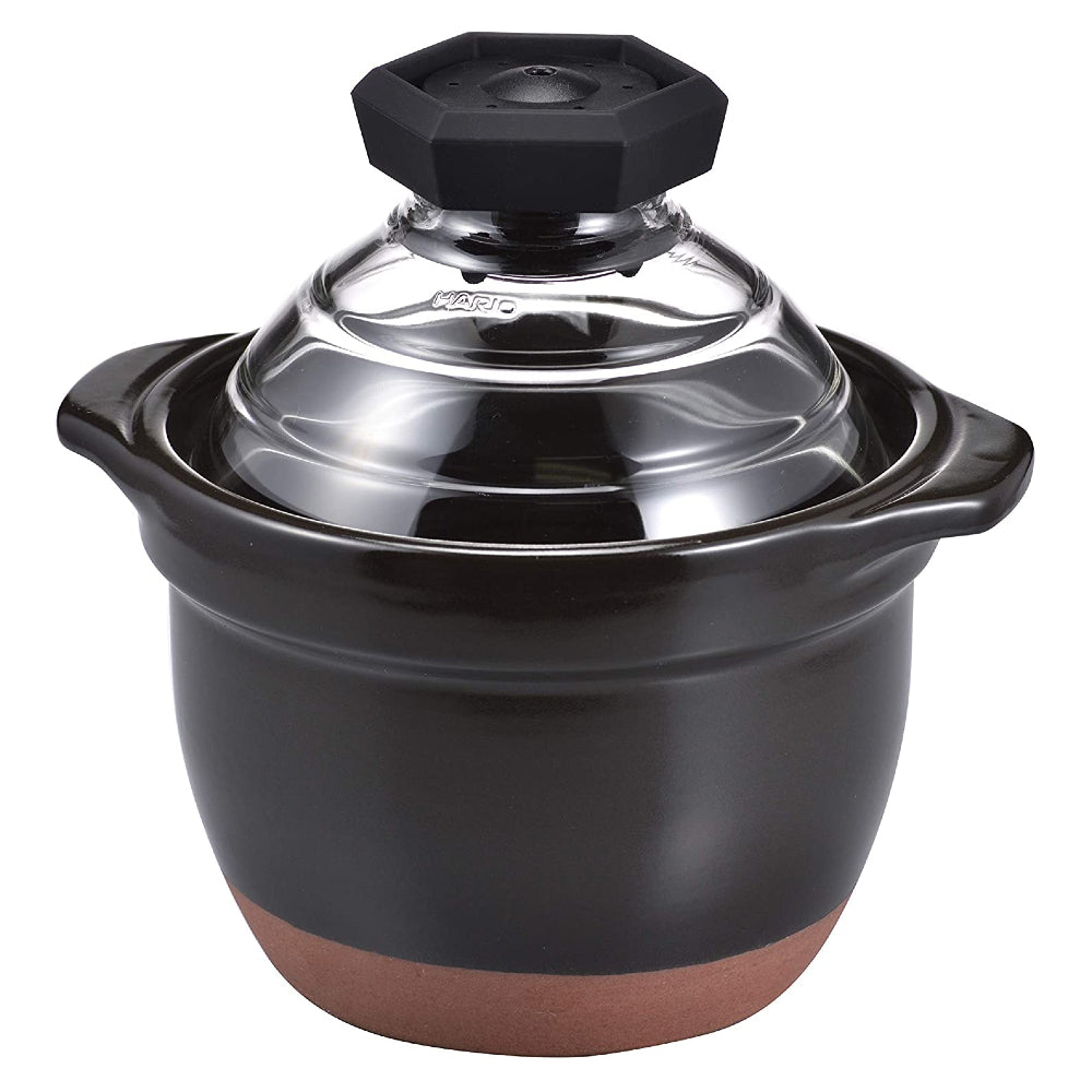 預訂|全港免運| Hario - 飯鍋飯煲 GOHANGAMA Glass Lid Rice Cooker 萬古燒蛋形飯釜 GNR-150-B/GNR-200-B【平行進口|約10-15個工作日內寄出】