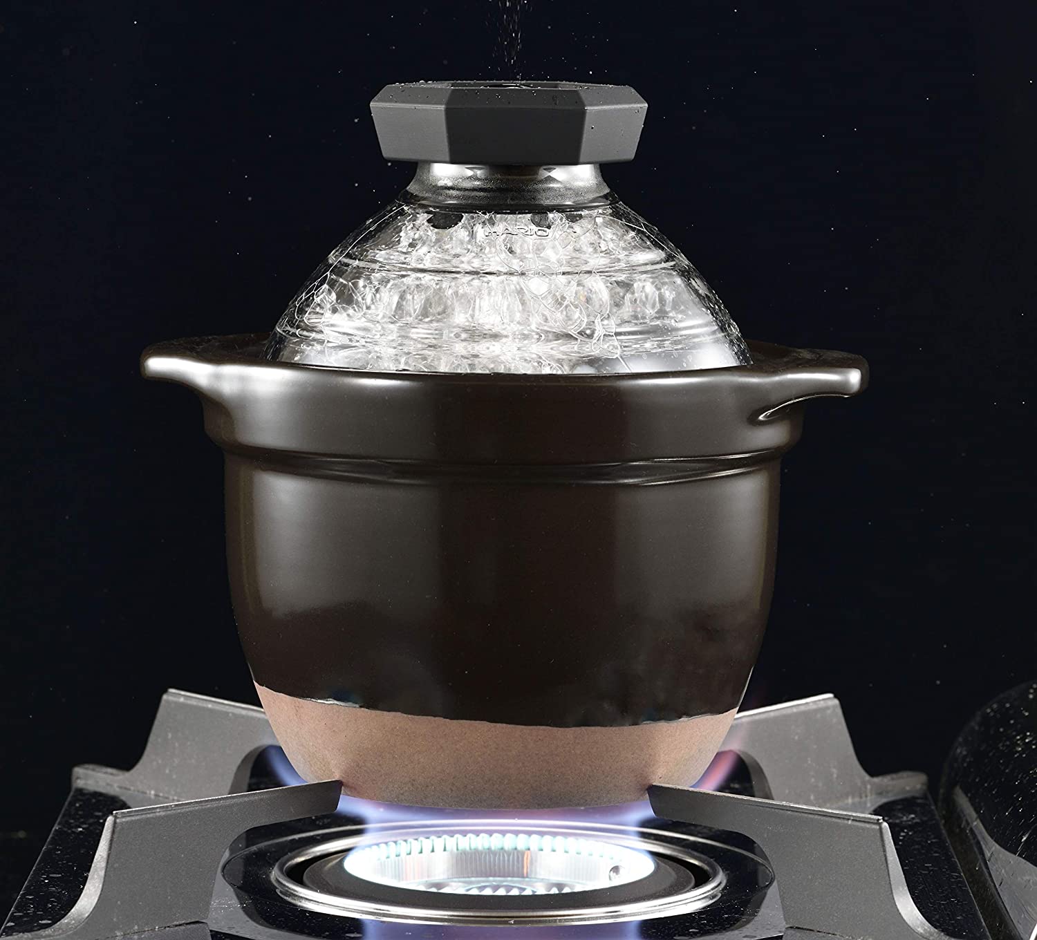 預訂|全港免運| Hario - 飯鍋飯煲 GOHANGAMA Glass Lid Rice Cooker 萬古燒蛋形飯釜 GNR-150-B/GNR-200-B【平行進口|約10-15個工作日內寄出】