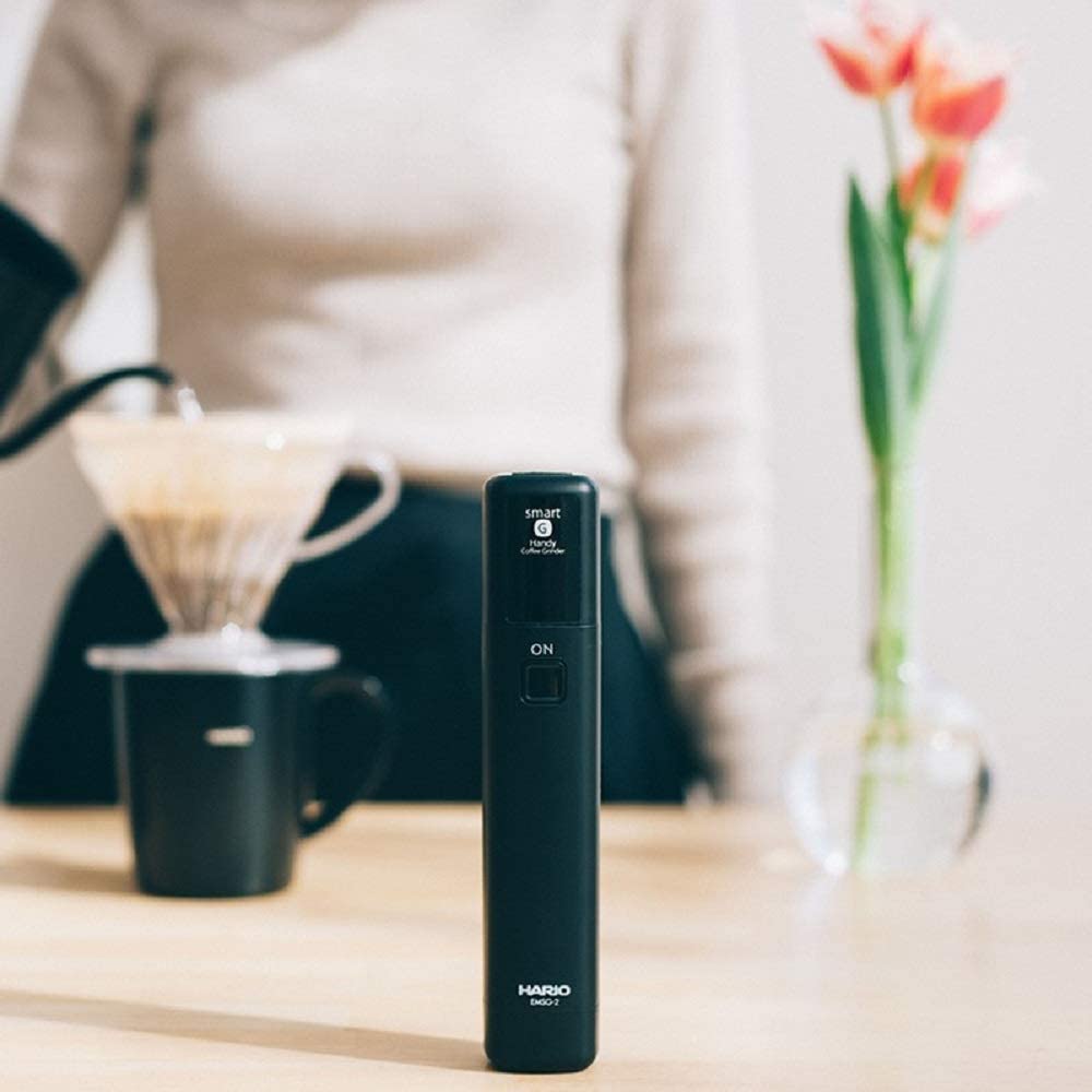 日本預訂|全港免運|Hario - SMART-G 電動咖啡豆研磨機 (*手搖磨豆器需另外購買*) 手磨變電磨小助手 Mobile Mill STICK EMS-1B【平行進口|約2-3星期內寄出】
