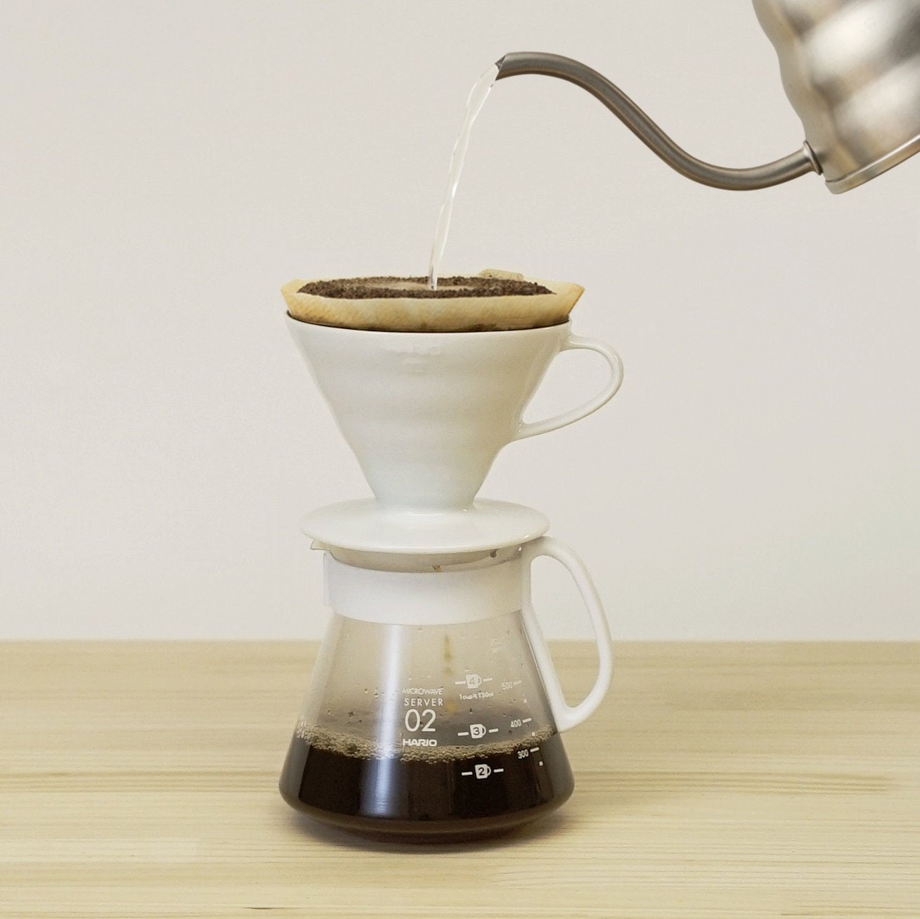 (現貨|全港免運) HARIO V60 02 經典白色陶瓷濾杯 咖啡壺組套裝 Ceramic Dripper Set (1-4杯) XVDD-3012W【平行進口】 - Premium Mall HK