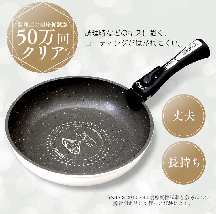 預訂|全港免運|Iris Ohyama - 日本品牌 可拆式把手 慳位方便 鍋具廚具套裝 IH對應 (6件裝 白色)【約10-15個工作日內寄出】