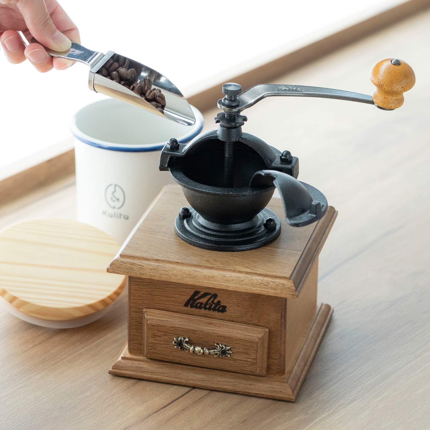 (預訂|全港免運) Kalita 經典方型 手搖/手動磨咖啡豆機 Classic Mill【約10-15個工作日內寄出】 - Premium Mall HK