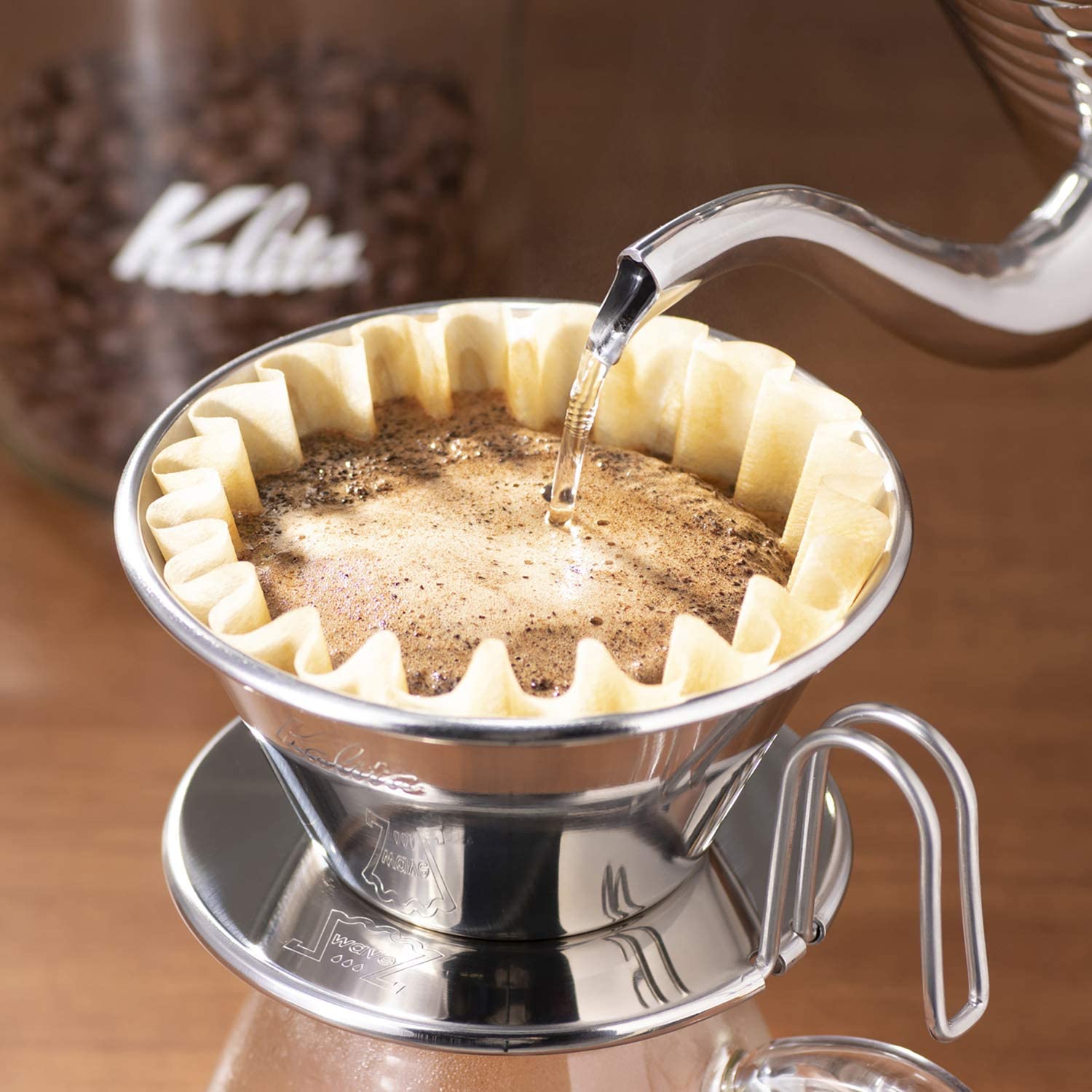 預訂|全港免運|KALITA & TSUBAME 不銹鋼咖啡濾杯 Stainless Wave Dripper WDS-155/WDS-185【約10-15個工作日內寄出】