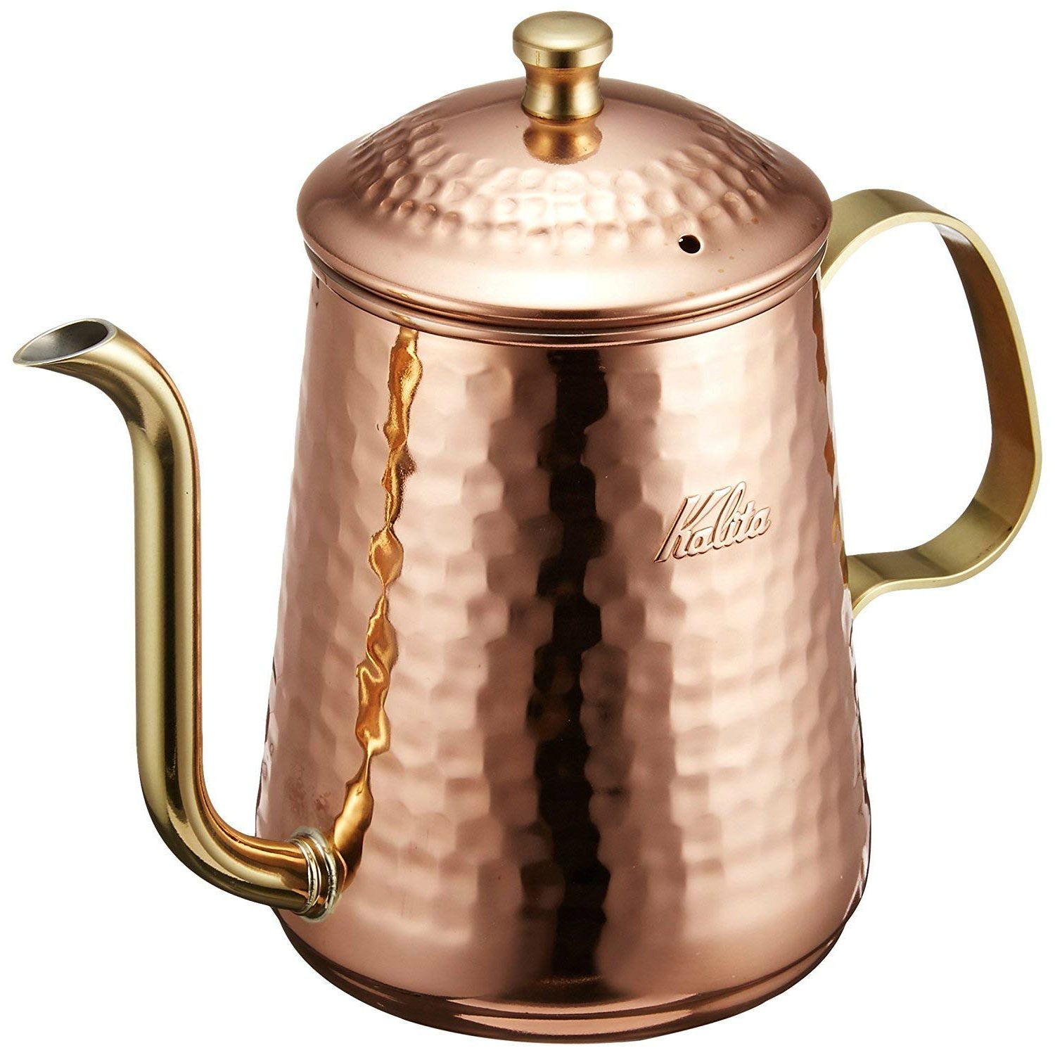 預訂｜全港免運｜Kalita - 細口銅製咖啡手沖壺Copper Pot 600 (滿水