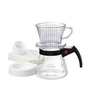 (預訂|全港免運) Kalita 101系列 1-2人用 樹酯濾杯 滴漏咖啡壺組套裝 101-D Plastic Dripper Set N(含濾紙)【約10-15個工作日內寄出】 - Premium Mall HK