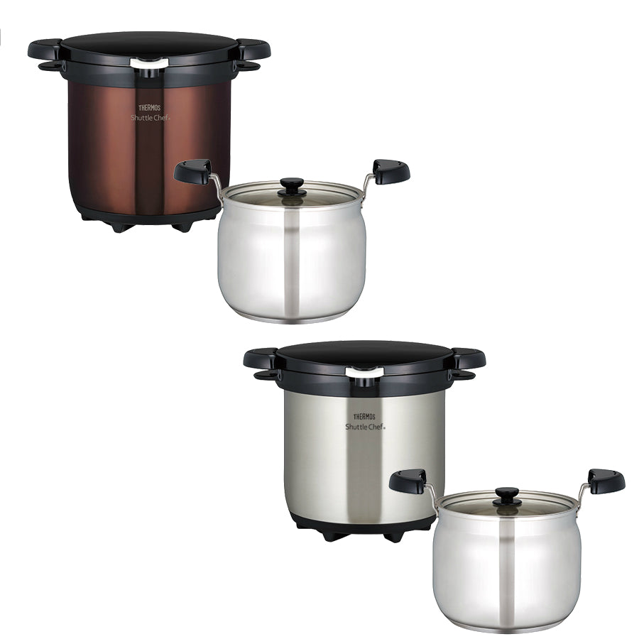 (預訂|全港免運) THERMOS 膳魔師 日本版 Shuttle Chef 真空保溫調理煲 燜燒鍋 燜燒煲 4-6人用 4.5L KBG-4500【約10-15個工作日內寄出】 - Premium Mall HK
