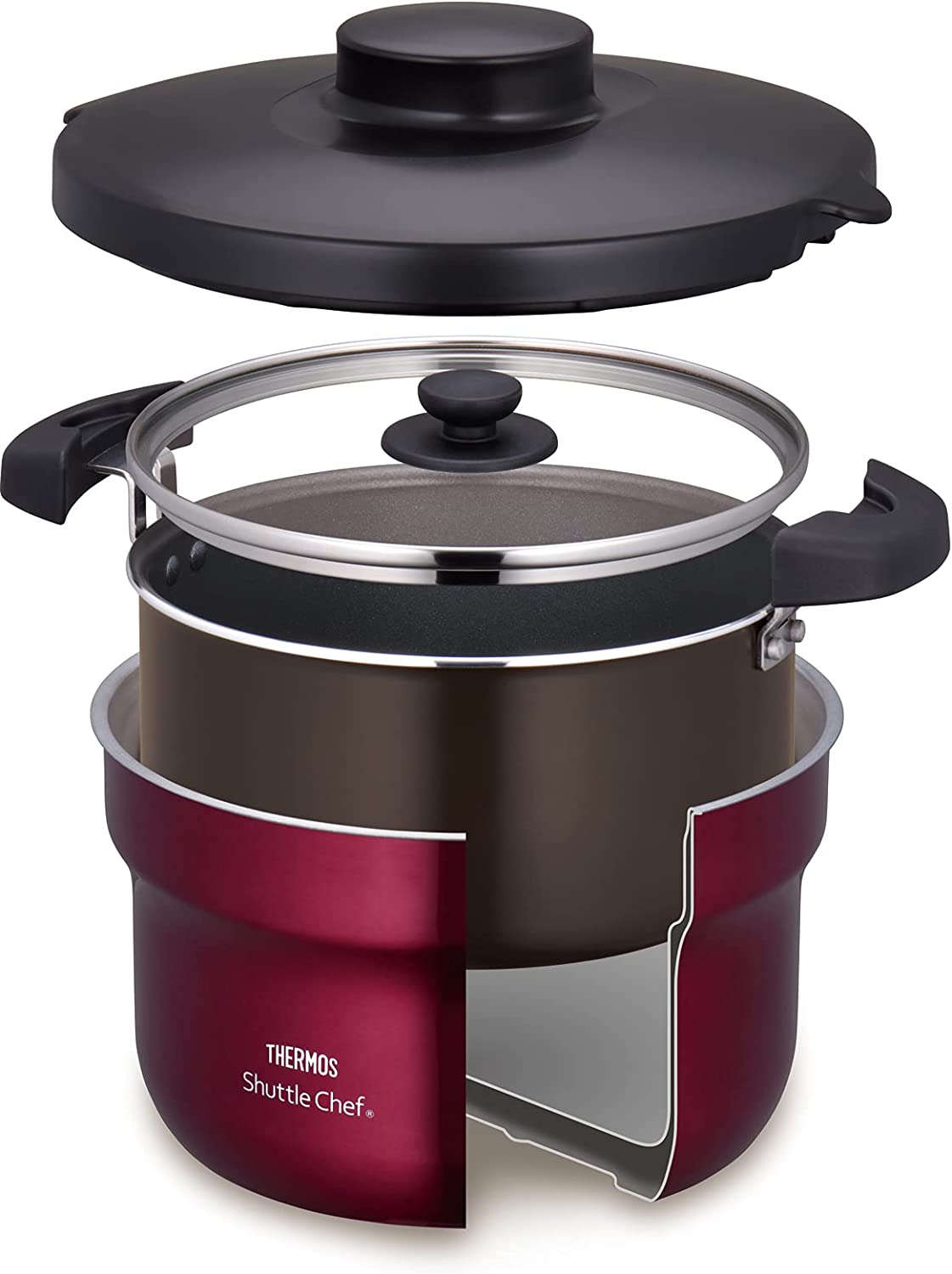 訂貨|全港免運|THERMOS - 膳魔師 日本版 Shuttle Chef 真空保溫調理煲 燜燒鍋 燜燒煲 3-5人用 2.8L KBJ-3001《停產 新款為KBJ-3002》