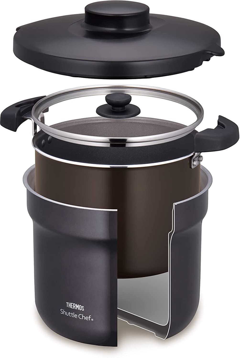 THERMOS - 膳魔師日本版 Shuttle Chef 真空保溫調理煲 燜燒鍋 燜燒煲 (4.3L 4-6人用 )【現貨|全港免運|平行進口】 - Premium Mall HK