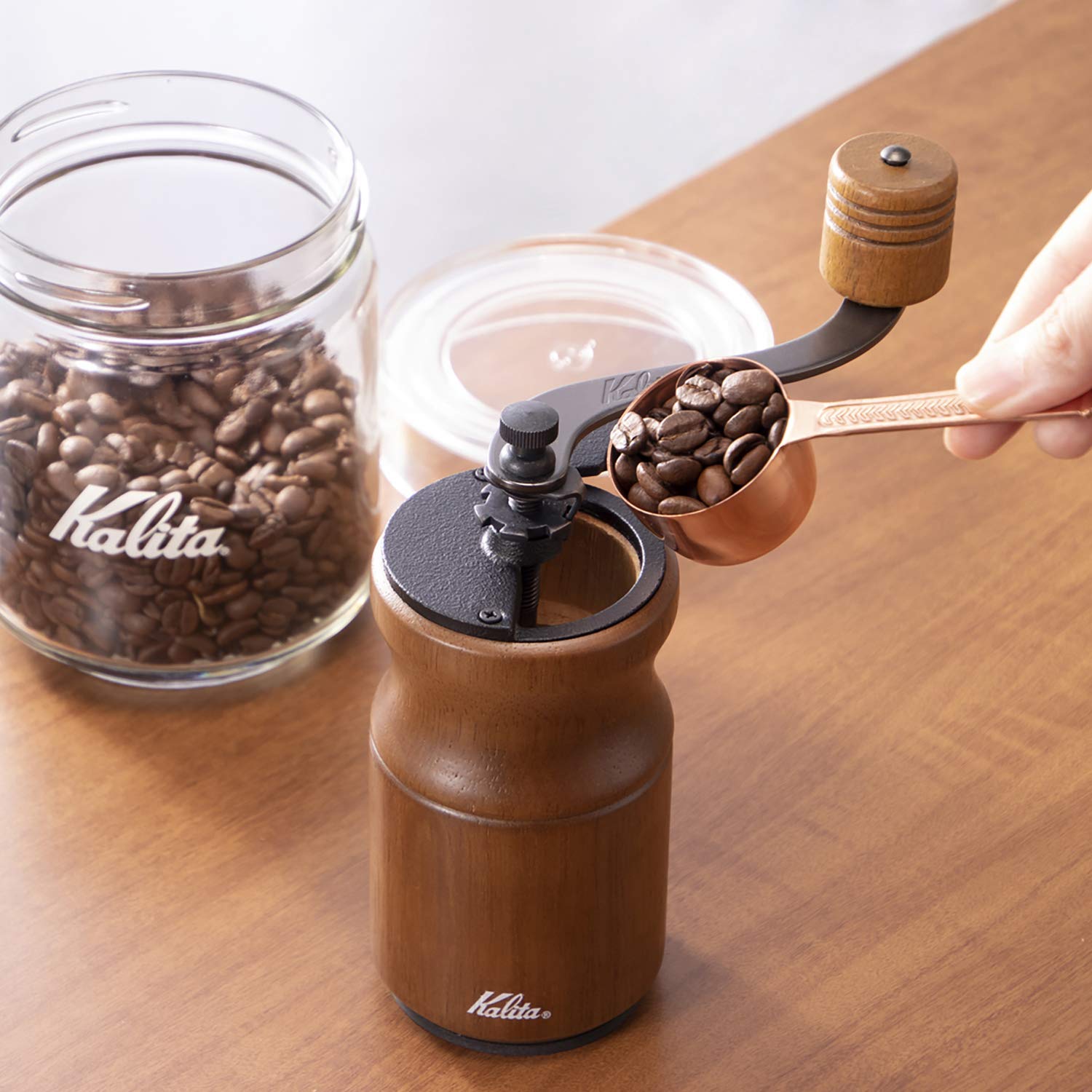 (預訂|全港免運) Kalita 2019新品 橡膠木身 手搖/手動磨咖啡豆機 Coffee Mill KH-10【約10-15個工作日內寄出】 - Premium Mall HK