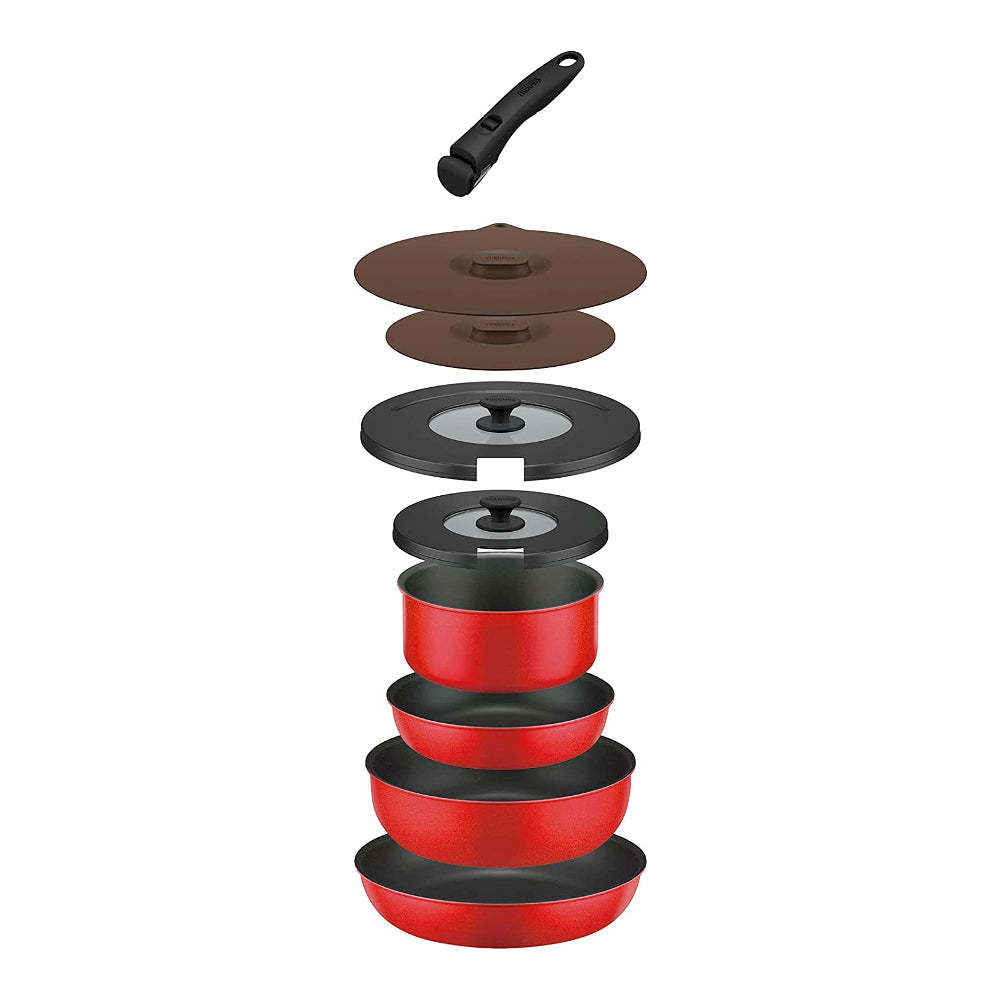 預訂|全港免運|THERMOS - 可疊可拆手柄廚具套裝 9件裝 (明火用) KSC-9A【平行進口|約10-15個工作日內寄出】